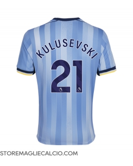 Tottenham Hotspur Dejan Kulusevski #21 Maglia Gara Trasferta Repliche 2024-25